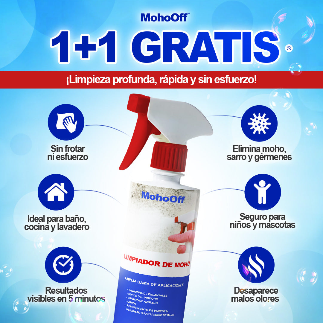 SPRAY MOHOOFF® - ELIMINA MOHO Y OLORES SIN ESFUERZO 1 + 1 GRATIS