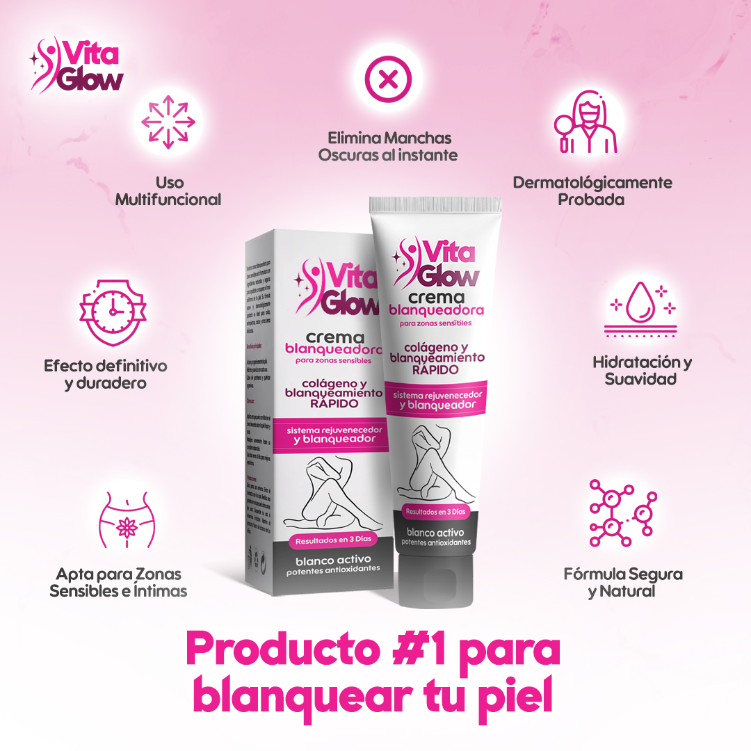 VitaGlow® Crema blanqueadora de zonas sensibles| 1+1 Gratis