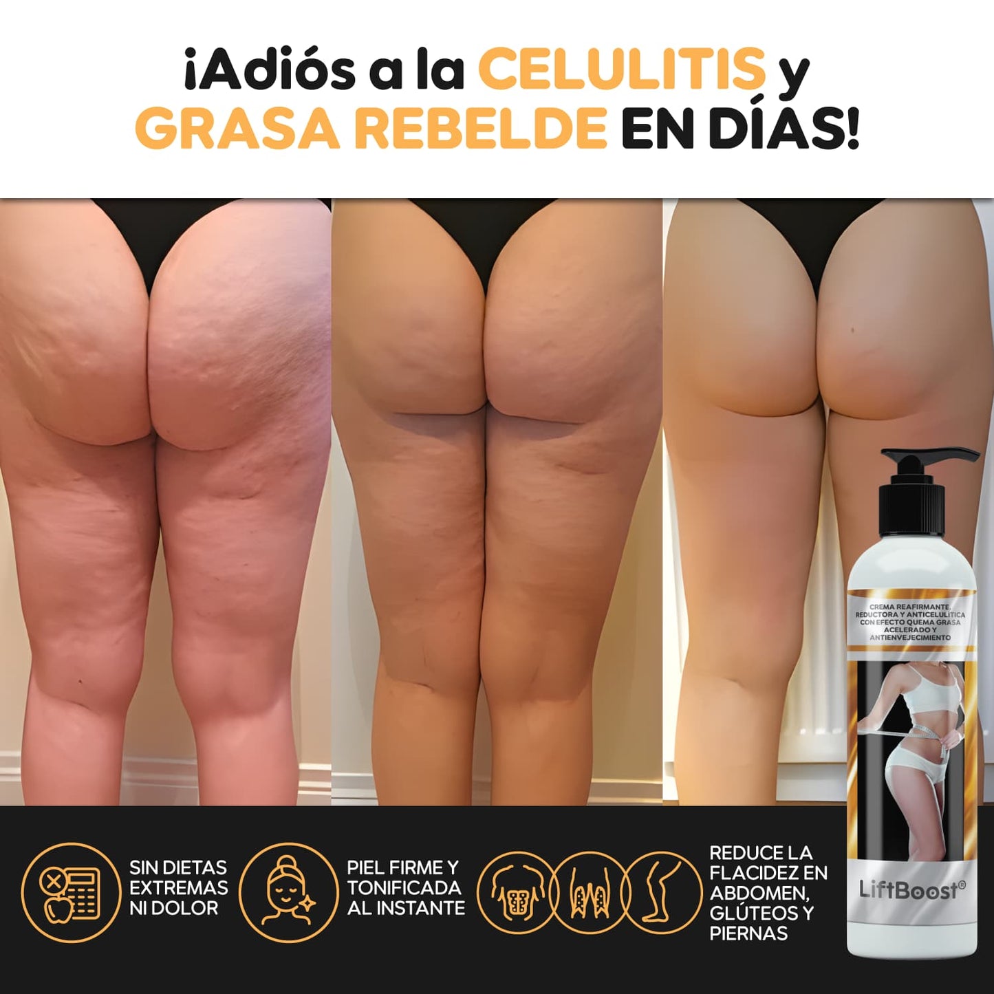LiftBoost® – Crema Reafirmante & Quema Grasa Total | 1+1 GRATIS