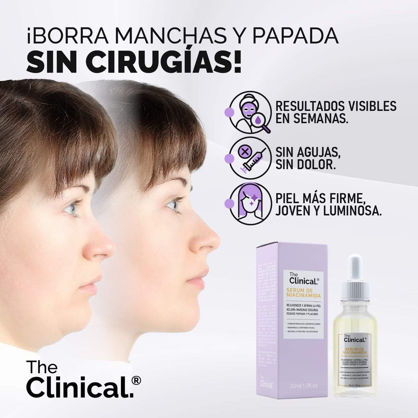 TheClinical® – Serum Rejuvenecedor & Anti-Manchas Total |1+1 Gratis