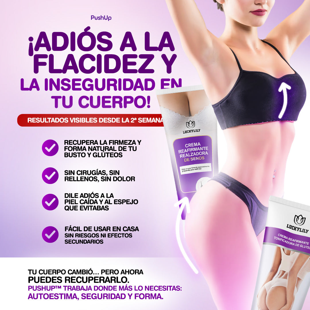 PushUp® Pack Reafirmante Total - Senos & Glúteos Sin Cirugía | 1+1 GRATIS