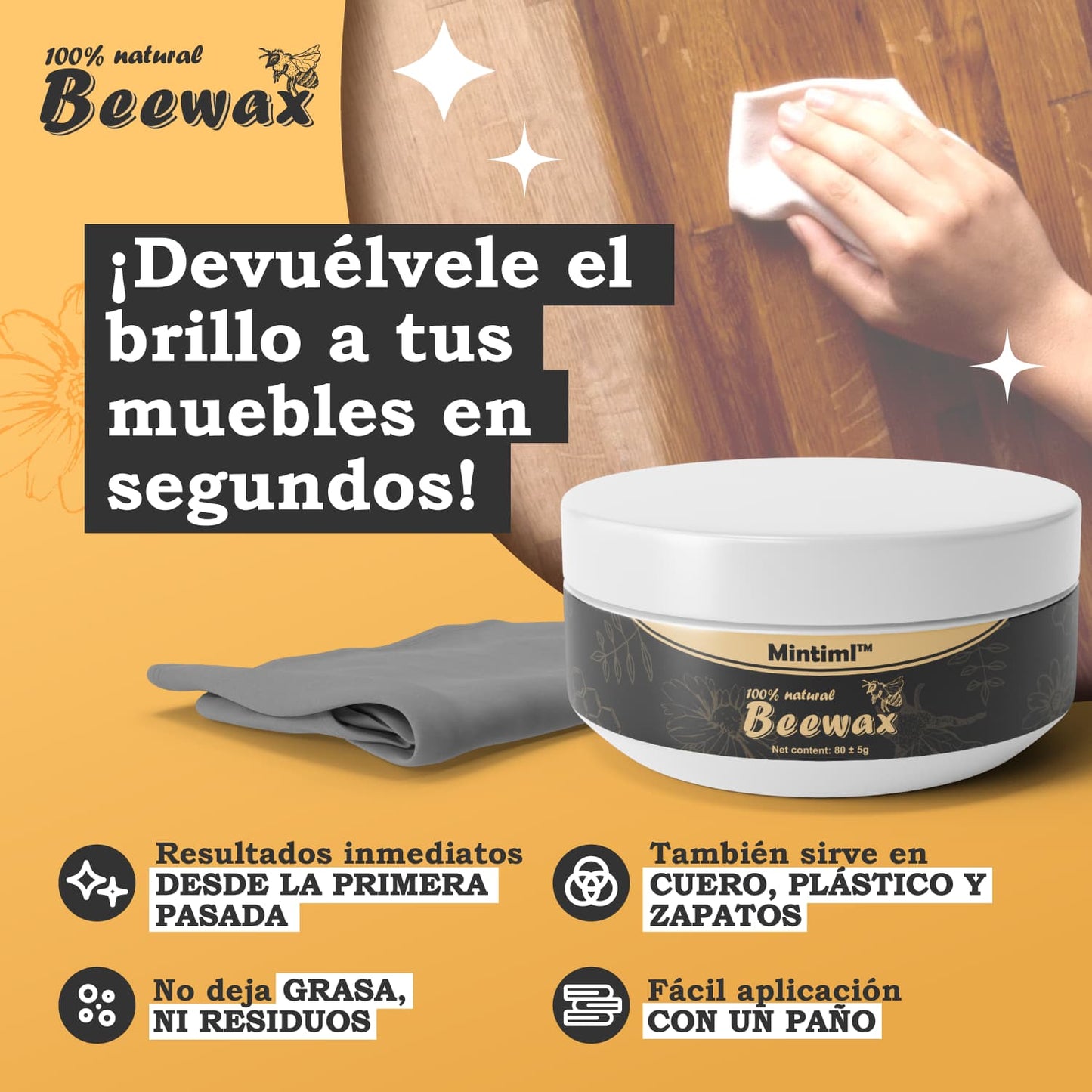 Beewax® MAX - Restaurador Premium para Madera y Más | 1+1 GRATIS