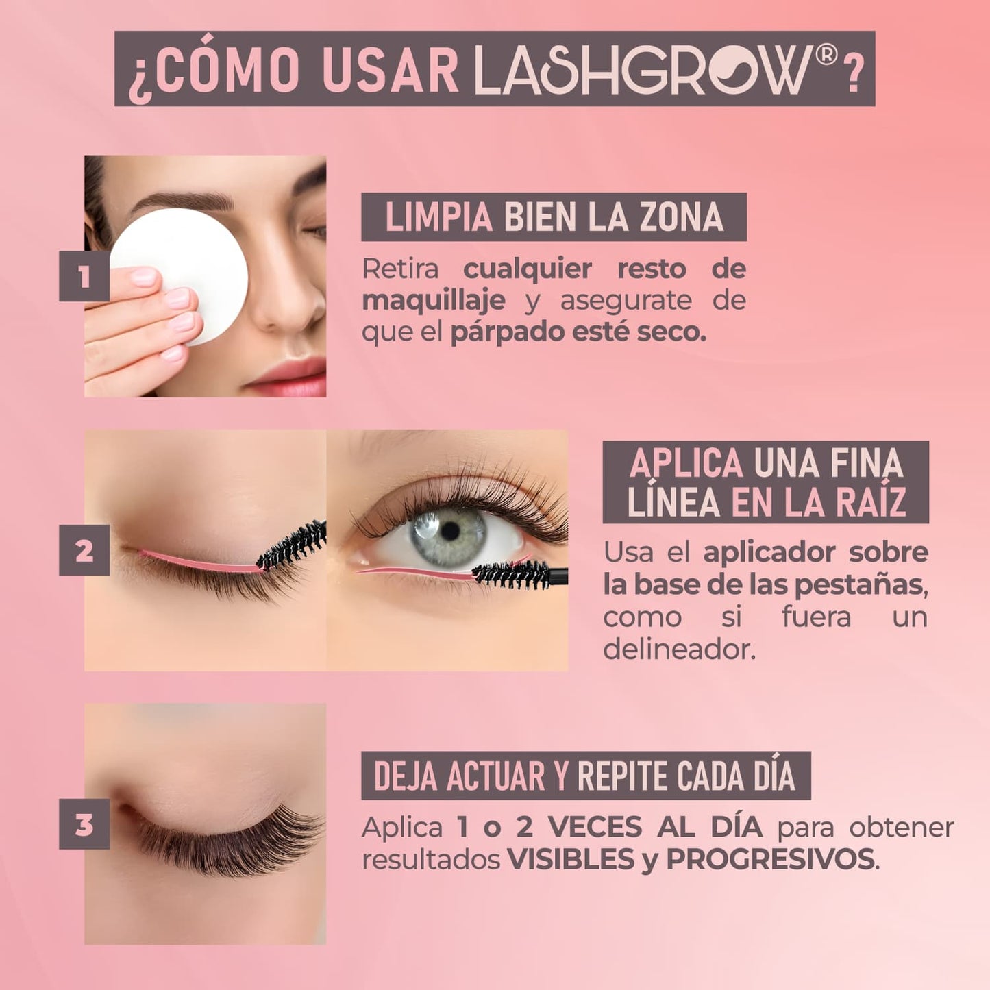 LashGlow® Serum de crecimiento de pestañas | 1+1 GRATIS