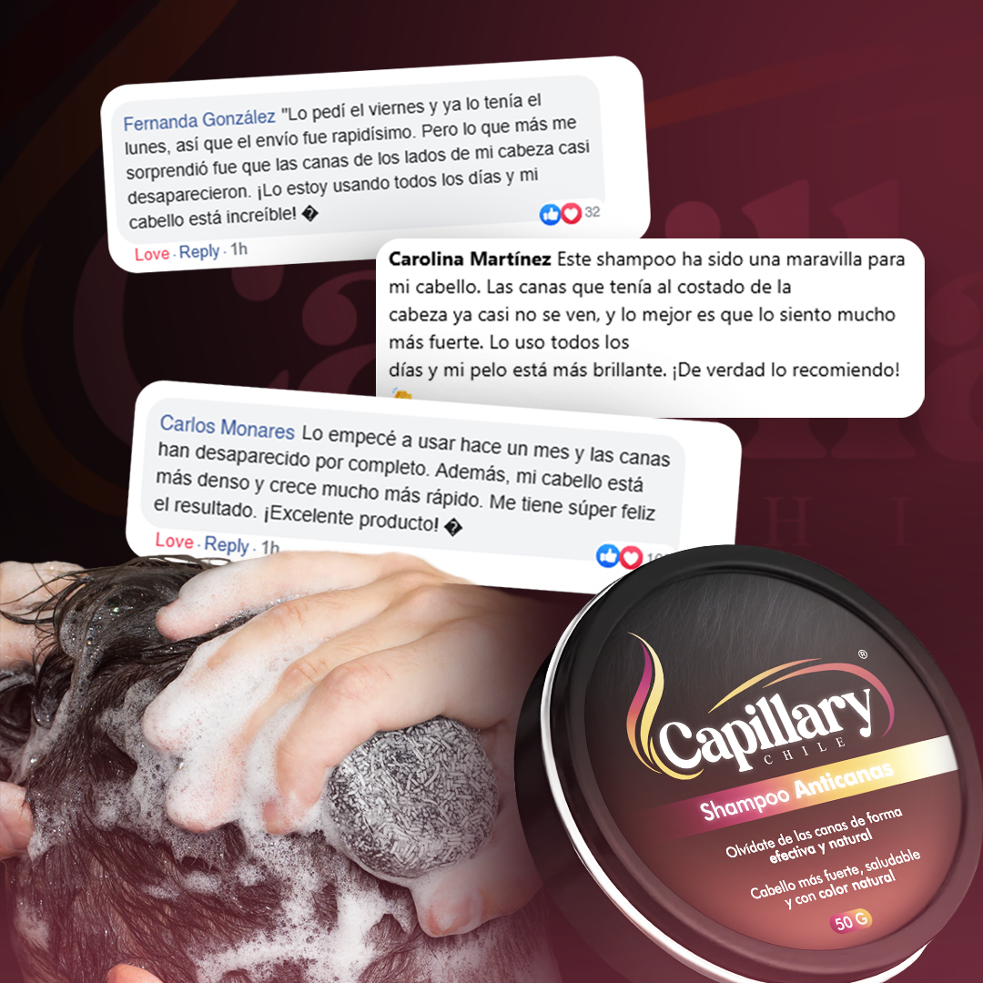 ¡1 + 1 GRATIS! Capillary® Shampoo en Barra Anti-Canas – ¡Recupera el Color Natural de tu Cabello DEFINITIVAMENTE!