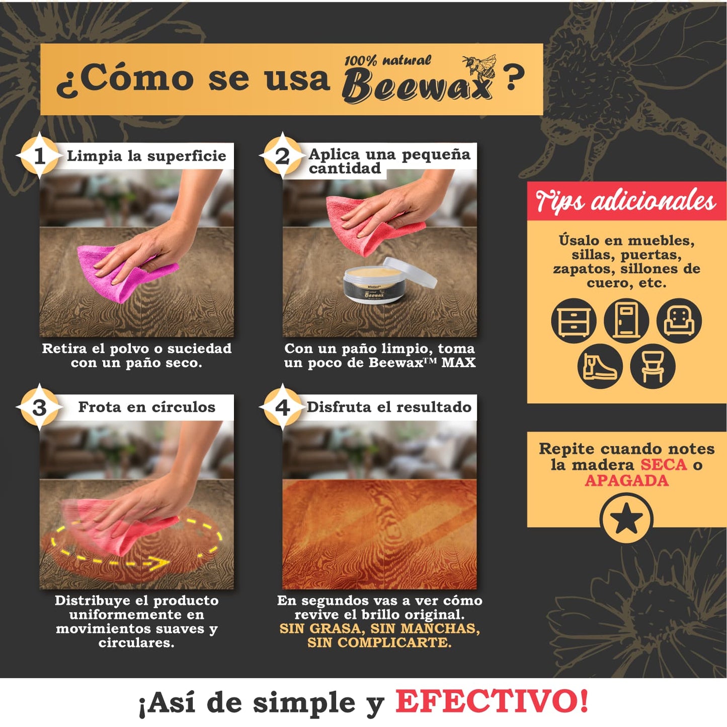 Beewax® MAX - Restaurador Premium para Madera y Más | 1+1 GRATIS