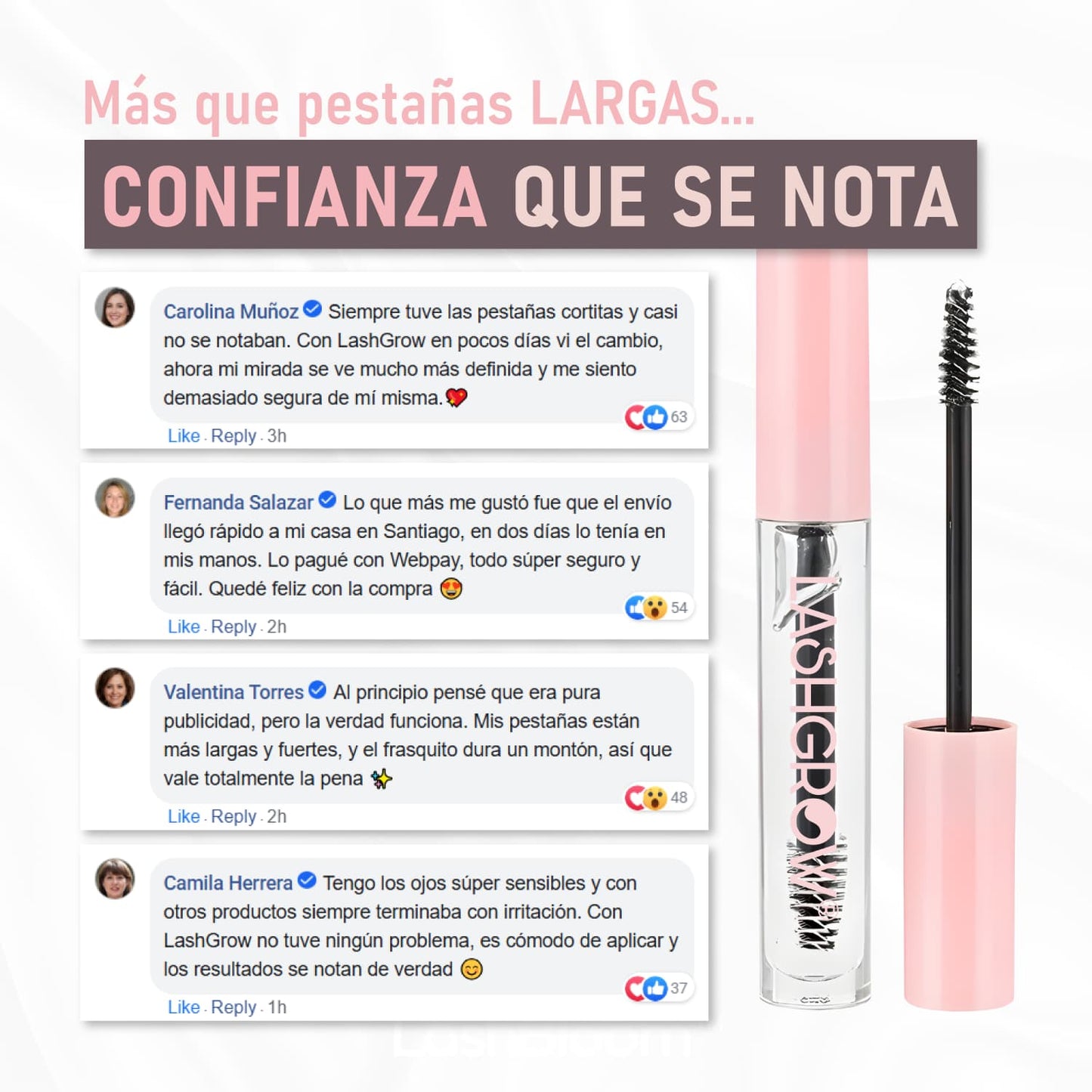 LashGlow® Serum de crecimiento de pestañas | 1+1 GRATIS