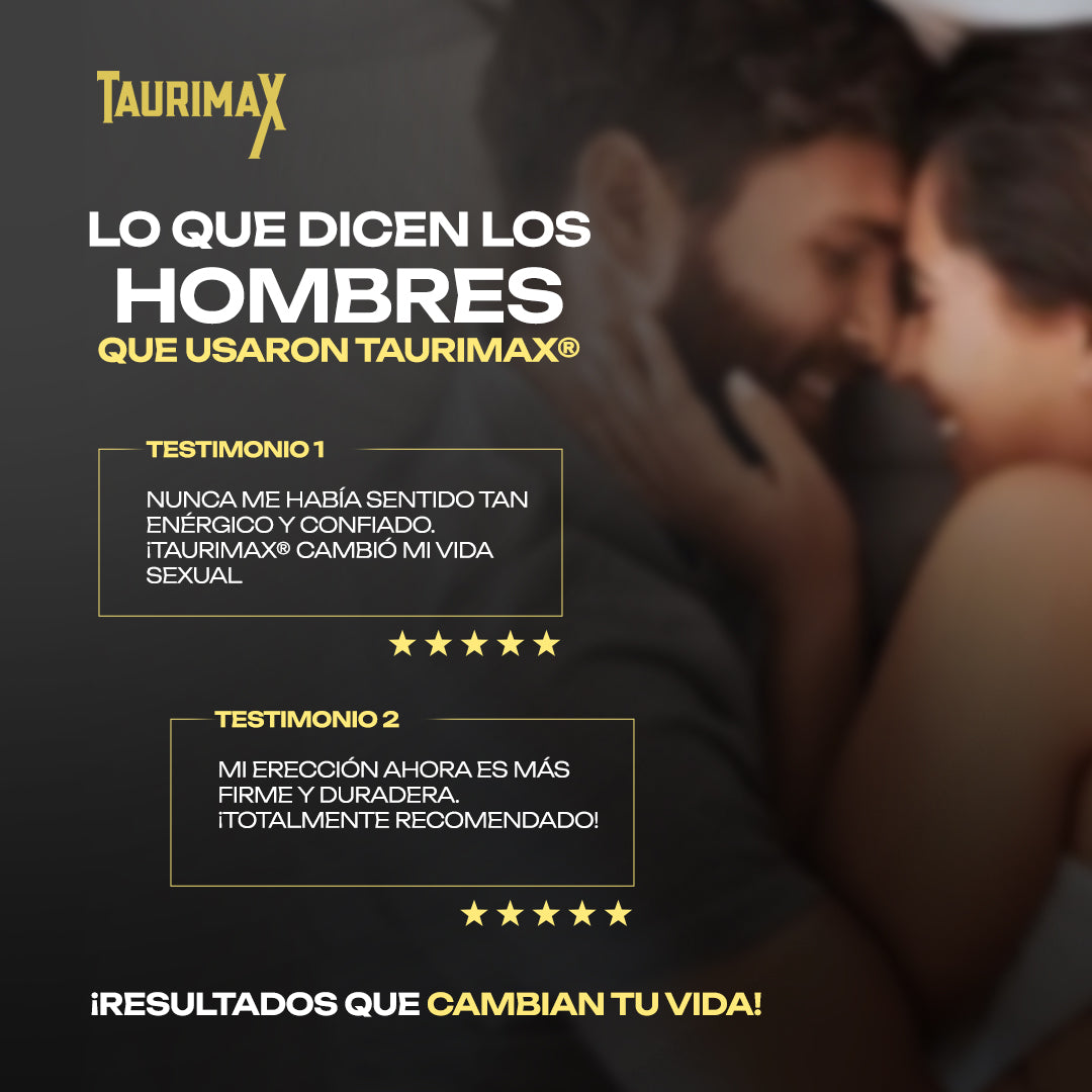 ¡1 + 1 GRATIS! Taurimax® - ¡AUMENTA tu ENERGÍA y RENDIMIENTO de MANERA NATURAL!