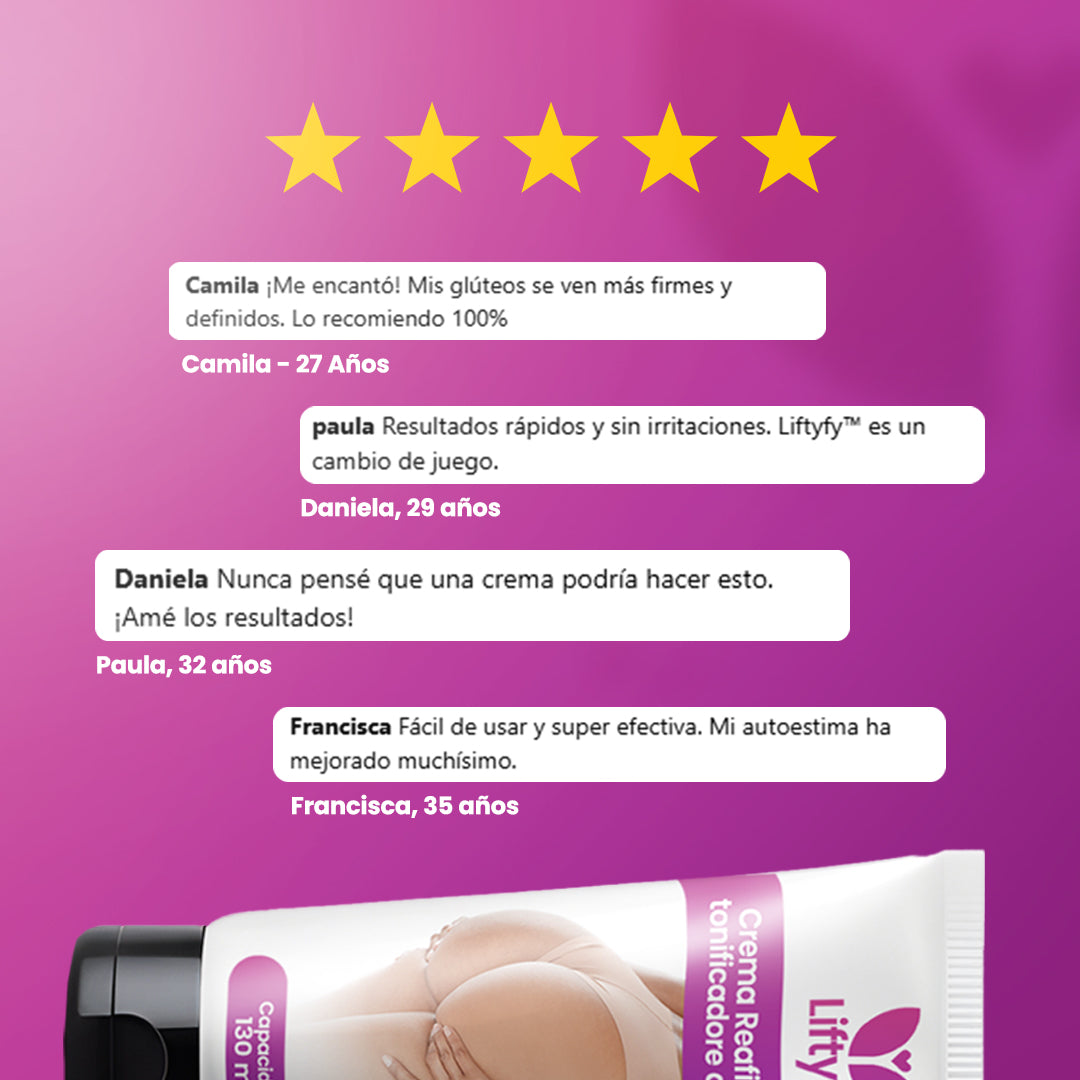 ¡1 + 1 GRATIS! Liftyfy™ - ¡LA CREMA que REALZA y TONIFICA tus GLÚTEOS de FORMA NATURAL! - Recupera tu confianza