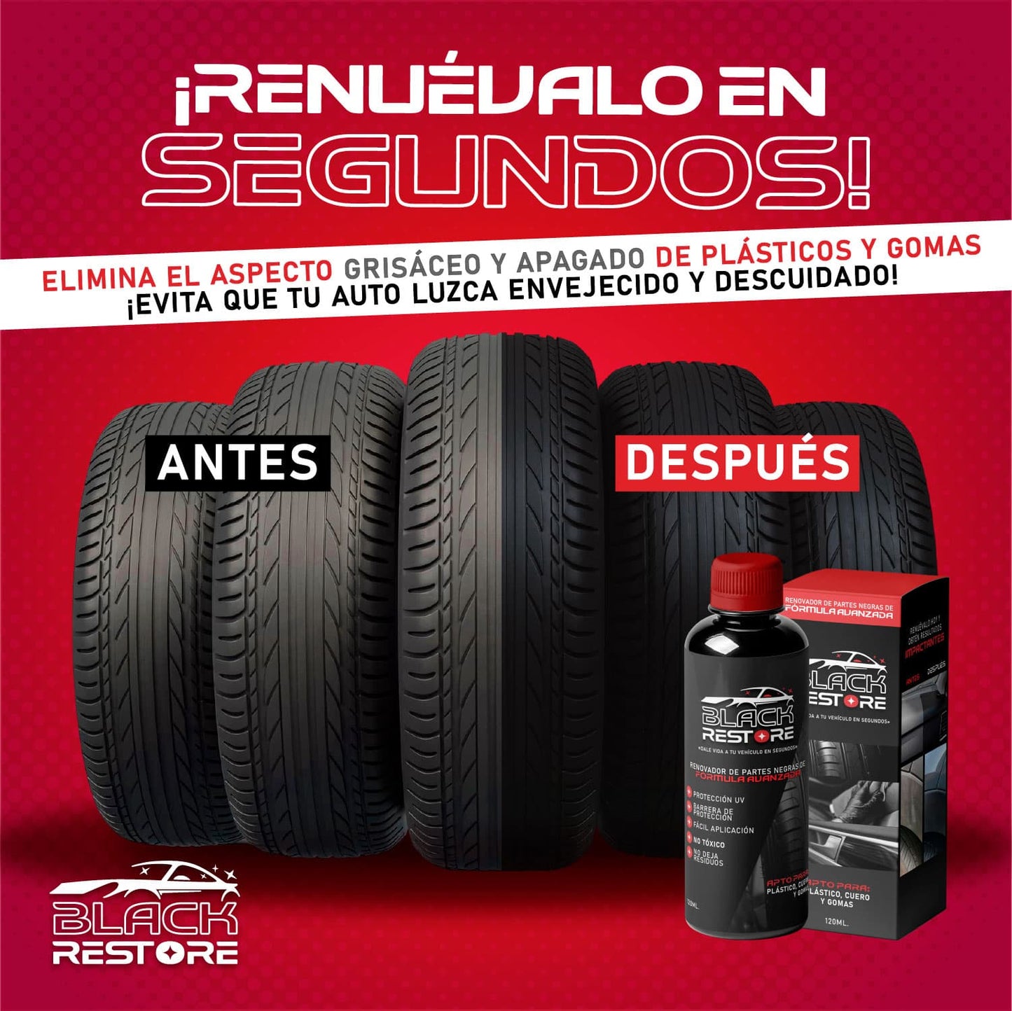 BlackRestore® Devuelve la vida a tu auto en segundos | 1 + 1 GRATIS