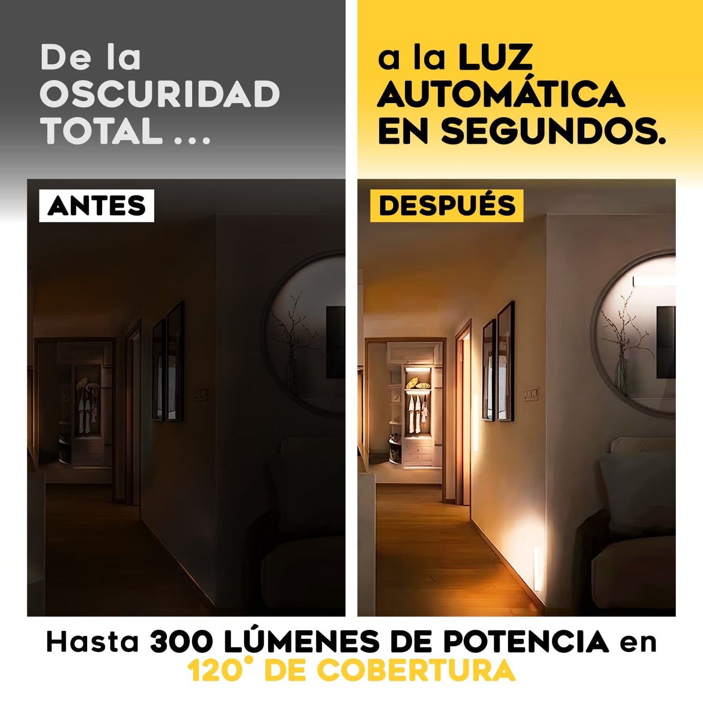 Luces Led con sensor de Movimiento NeoGlow | LLEVA 3 Y PAGA 1