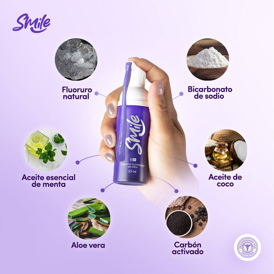 ¡1 + 1 GRATIS! Smile® - ¡La SOLUCIÓN para los dientes amarillos y el MAL OLOR! 50ML