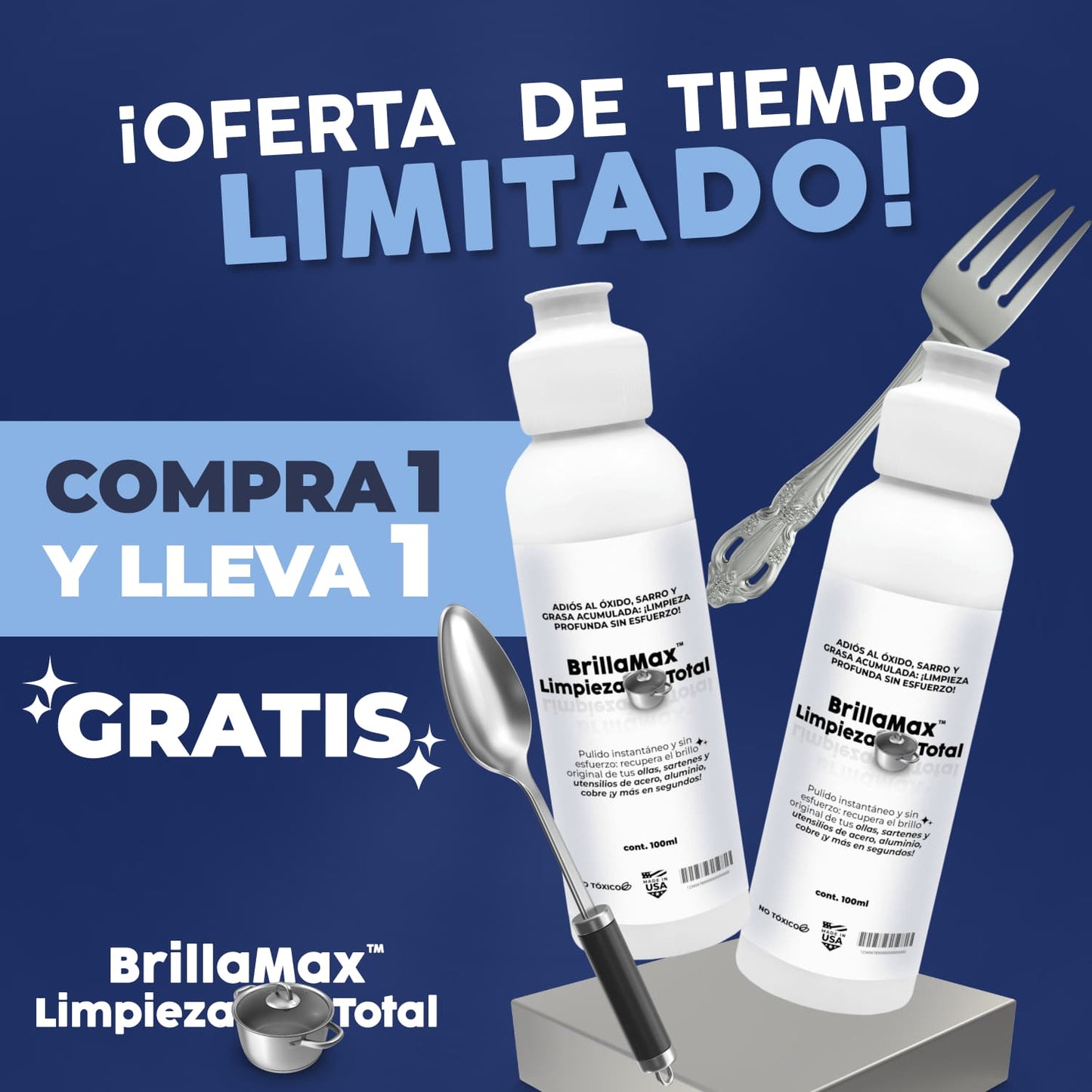 BrillaMax® Removedor de Oxido y Sarro | 1 + 1 GRATIS