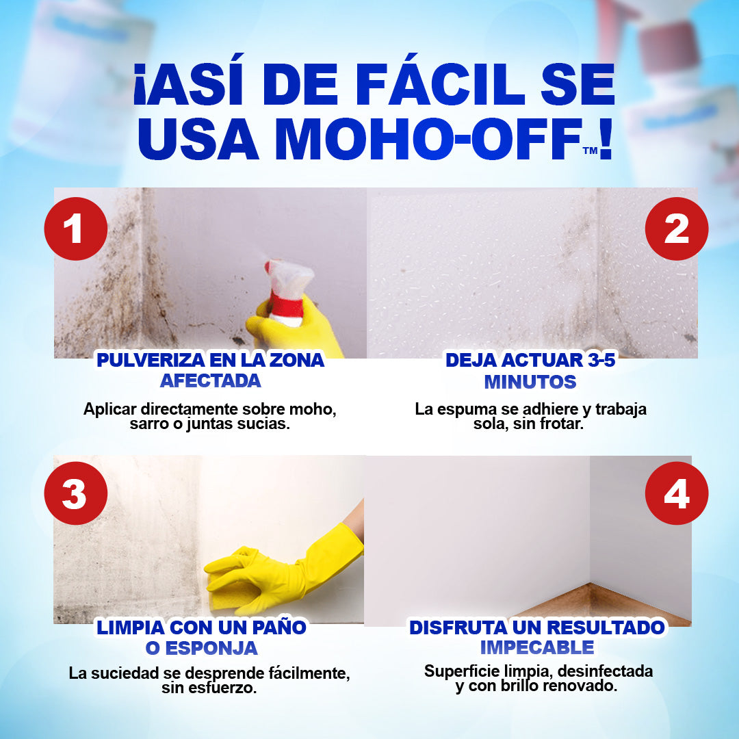 SPRAY MOHOOFF® - ELIMINA MOHO Y OLORES SIN ESFUERZO 1 + 1 GRATIS