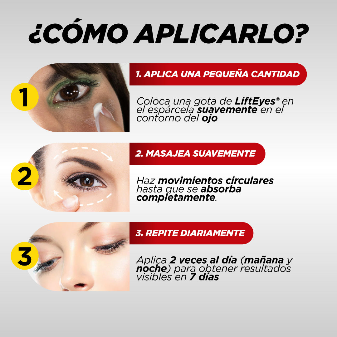 LiftEyes® – Contorno de Ojos Antiojeras Y Antifatiga | 1+1 GRATIS