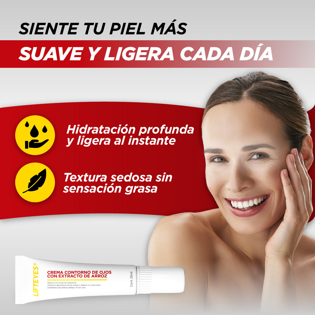LiftEyes® – Contorno de Ojos Antiojeras Y Antifatiga | 1+1 GRATIS