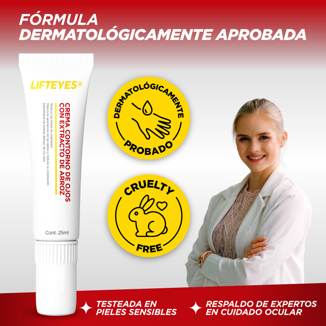 LiftEyes® – Contorno de Ojos Antiojeras Y Antifatiga | 1+1 GRATIS