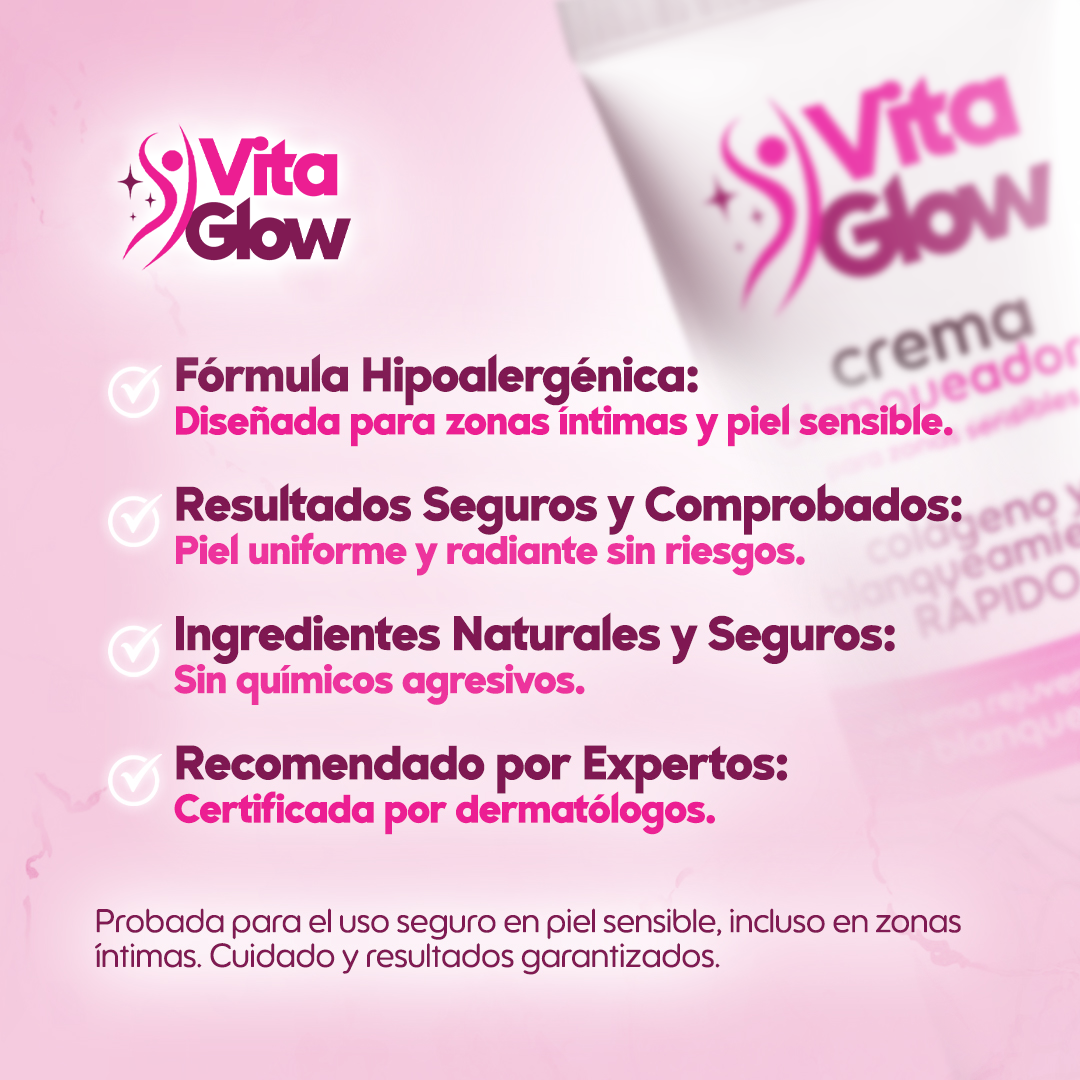 VitaGlow® Crema blanqueadora de zonas sensibles| 1+1 Gratis