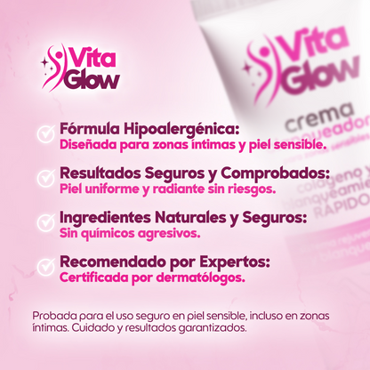 VitaGlow® Crema blanqueadora de zonas sensibles| 1+1 Gratis
