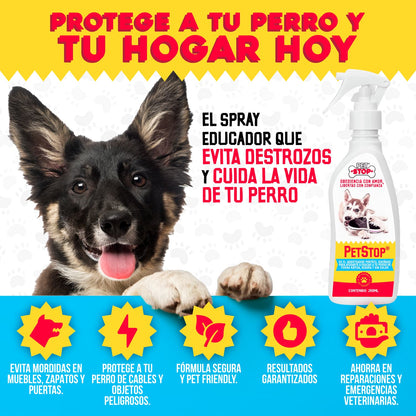 PetStop® – Spray Educador y Protector Canino | 1+1 GRATIS