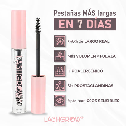 LashGlow® Serum de crecimiento de pestañas | 1+1 GRATIS