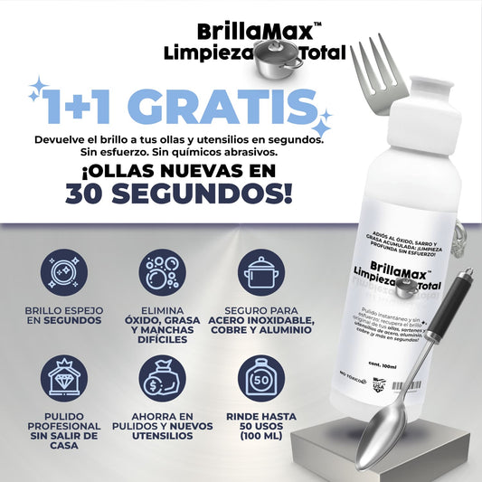 BrillaMax® Removedor de Oxido y Sarro | 1 + 1 GRATIS