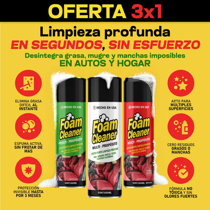 FoamCleaner Super Limpiador Multiuso | Lleva 3 paga 1