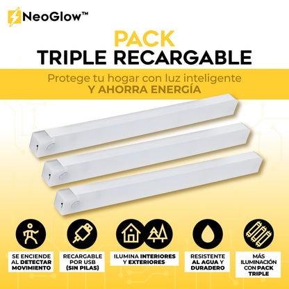 Luces Led con sensor de Movimiento NeoGlow | LLEVA 3 Y PAGA 1