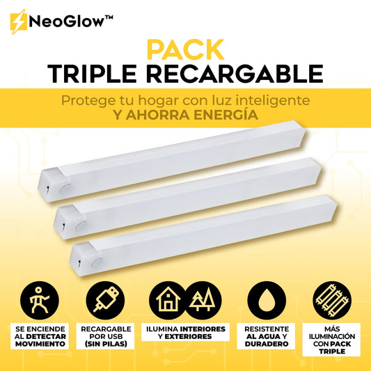 Luces Led con sensor de Movimiento NeoGlow | LLEVA 3 Y PAGA 1
