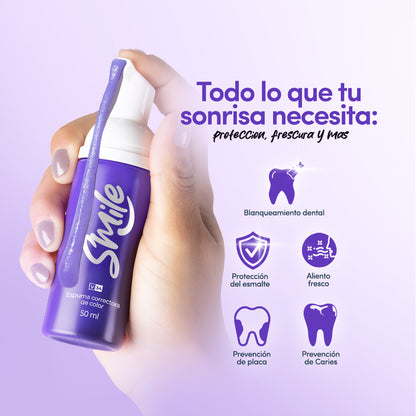 ¡1 + 1 GRATIS! Smile® - ¡La SOLUCIÓN para los dientes amarillos y el MAL OLOR! 50ML