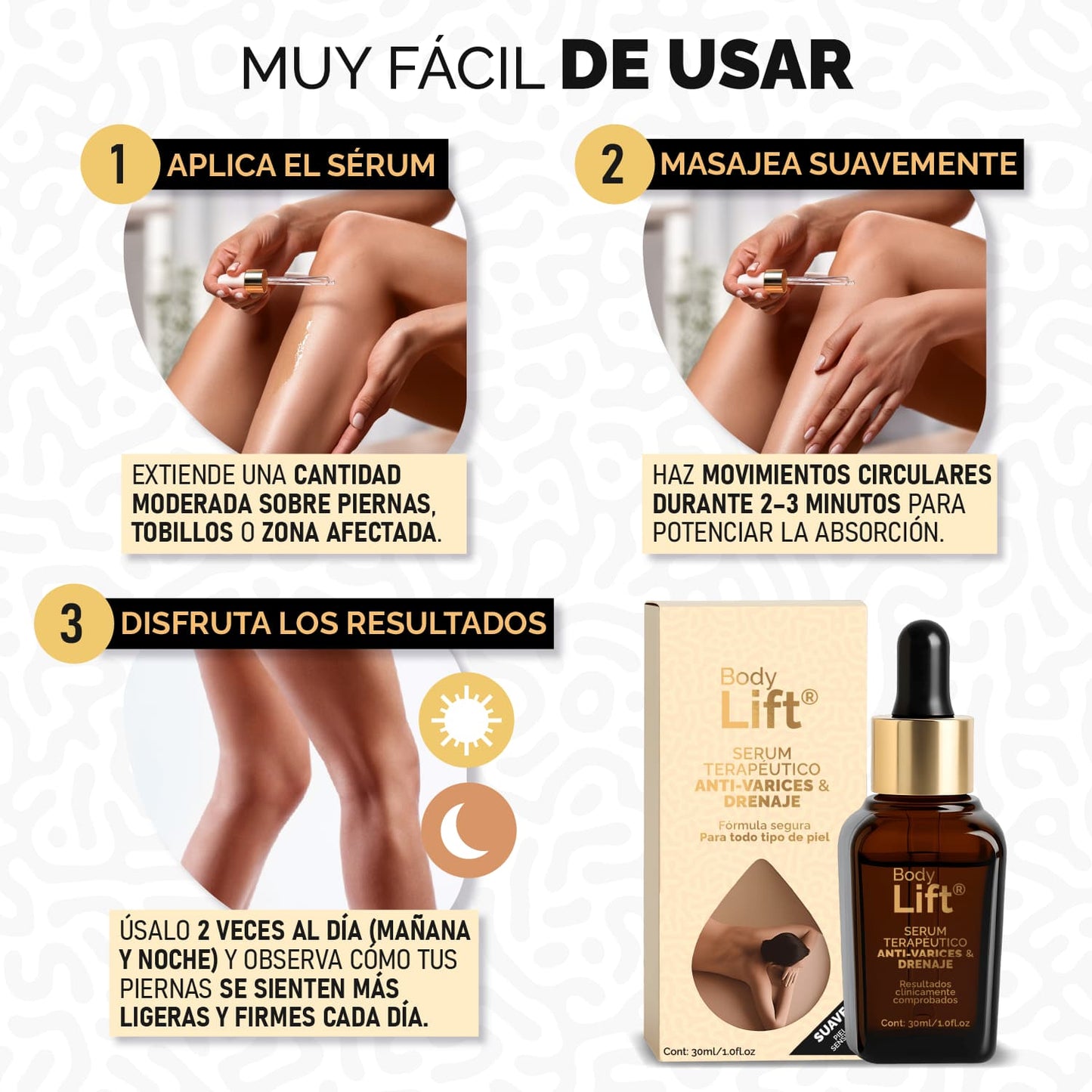 BodyLift® Serum - Reductor y reafirmante con acción drenante y anti-varices | 1+1 GRATIS