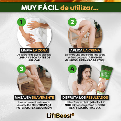 LiftBoost® – Crema Reafirmante & Quema Grasa Total | 1+1 GRATIS