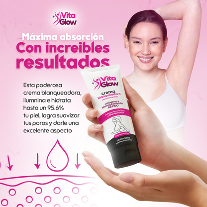 VitaGlow® Crema blanqueadora de zonas sensibles| 1+1 Gratis