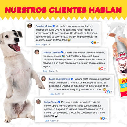 PetStop® – Spray Educador y Protector Canino | 1+1 GRATIS