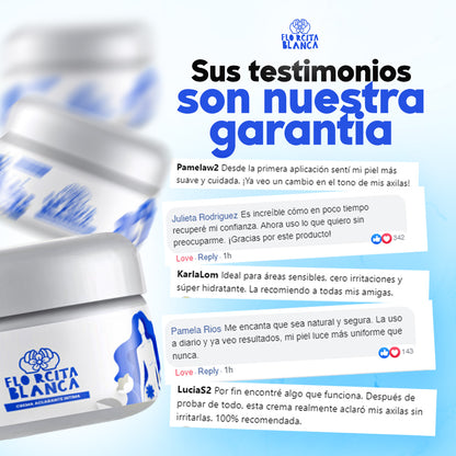 FlorcitaBlanca® Crema Blanqueadora  ¡Recupera tu brillo natural 1 + 1 GRATIS