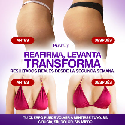 PushUp® Pack Reafirmante Total - Senos & Glúteos Sin Cirugía | 1+1 GRATIS