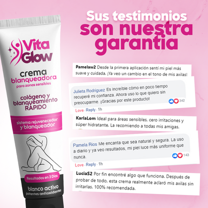 VitaGlow® Crema blanqueadora de zonas sensibles| 1+1 Gratis