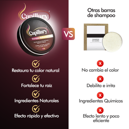 ¡1 + 1 GRATIS! Capillary® Shampoo en Barra Anti-Canas – ¡Recupera el Color Natural de tu Cabello DEFINITIVAMENTE!