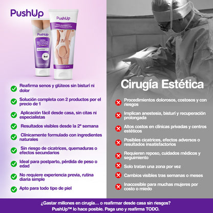 PushUp® Pack Reafirmante Total - Senos & Glúteos Sin Cirugía | 1+1 GRATIS