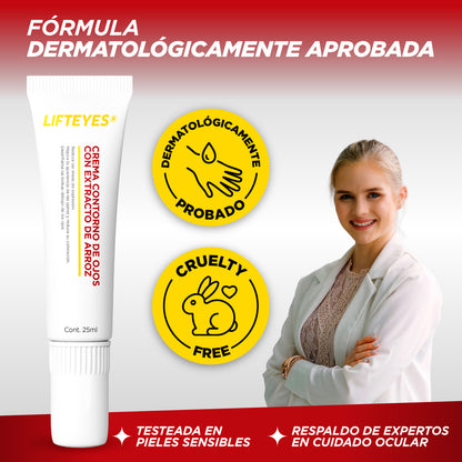 LiftEyes® – Contorno de Ojos Antiojeras Y Antifatiga | 1+1 GRATIS